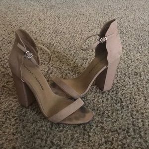 Nude Chunky High Heels